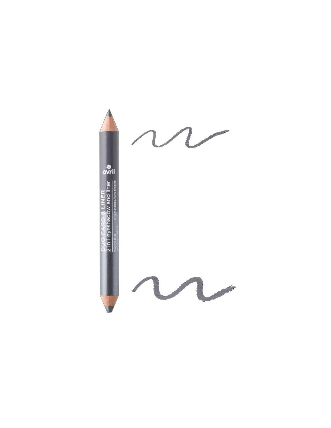 Avril Duo Fard & Liner Gris Métallisé/Gris Ardoise Bio Crayon 1g 3 Avril Duo Fard & Liner Gris Métallisé/Gris Ardoise Bio Crayon 1g