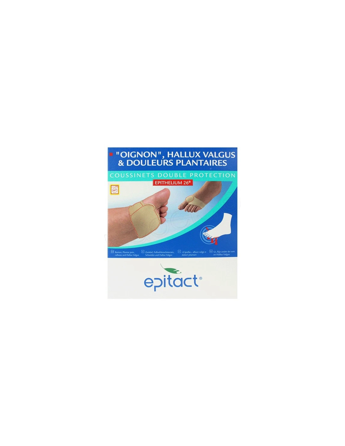 Epitact Coussinets Double Protection Oignon, Hallux Valgus & Douleurs Plantaires 1 Paire 3 Epitact Coussinets Double Protection Oignon, Hallux Valgus & Douleurs Plantaires 1 Paire