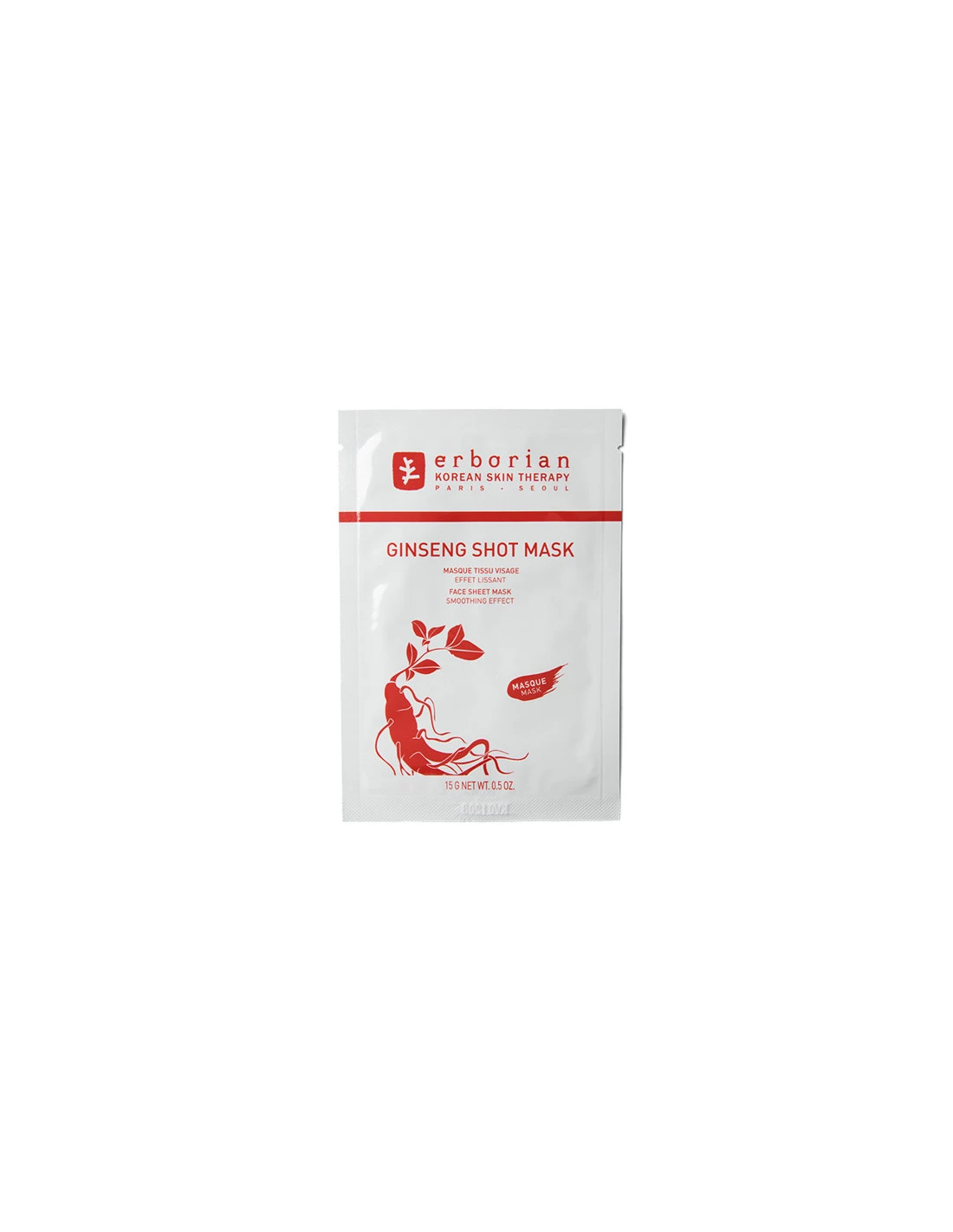 Erborian Ginseng Shot Mask Masque Tissu Visage. 1x15g 3 Erborian Ginseng Shot Mask Masque Tissu Visage. 1x15g